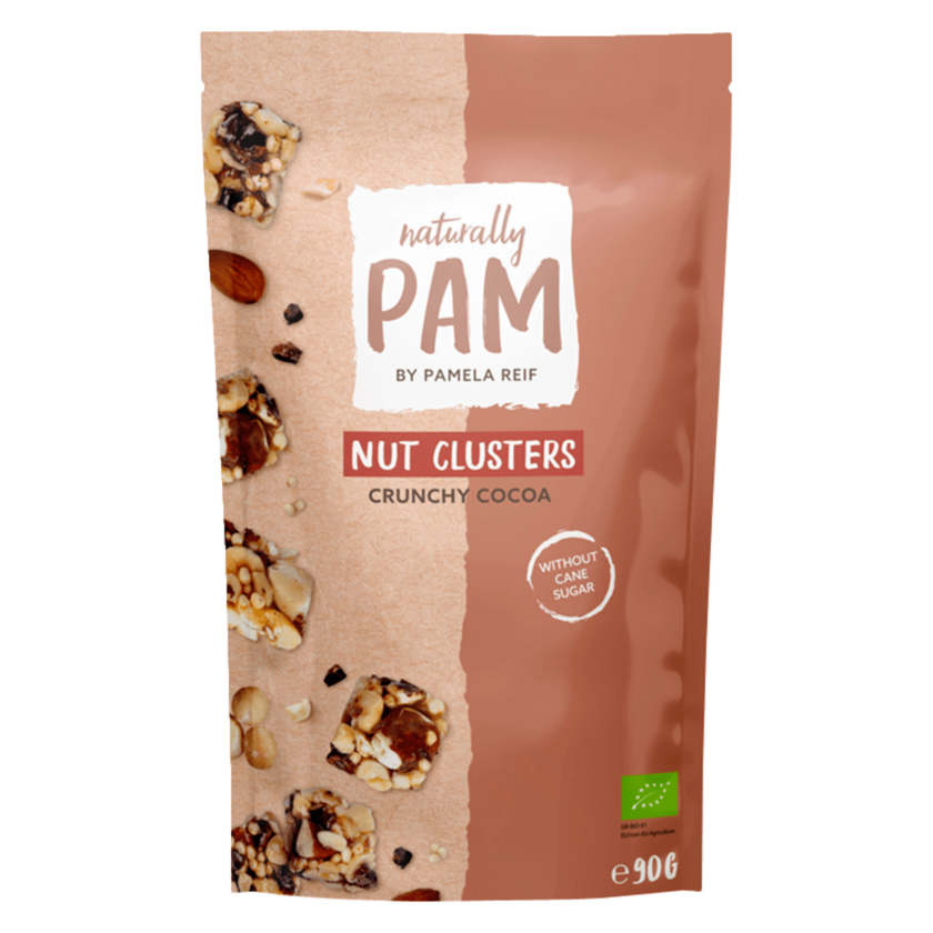 Naturally Pam Bio Nuss-Snackwürfel Nut Clusters Crunchy Cocoa 90g